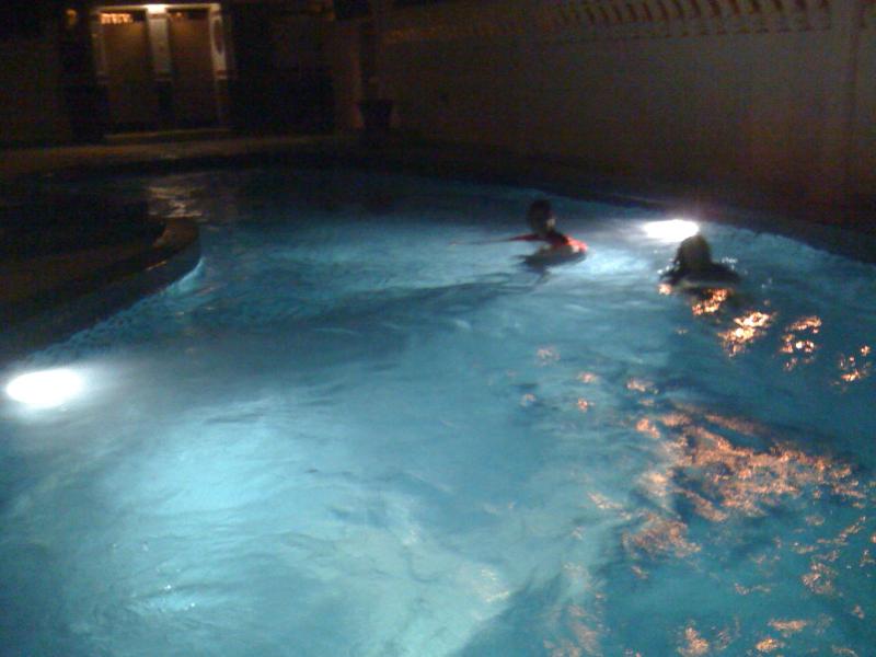 Swimming at night